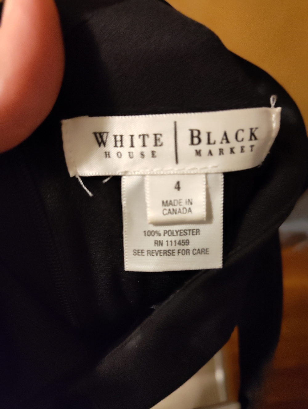 White House Black Market Black Dress with Clean Lines - Picture 3 of 3